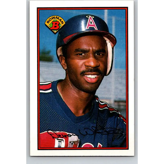1989 Bowman #54 Devon White NM-MT California Angels Baseball Card Image 1