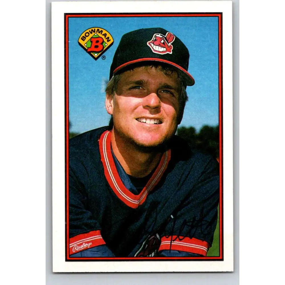 1989 Bowman #79 Rich Yett NM-MT Cleveland Indians Baseball Card Image 1