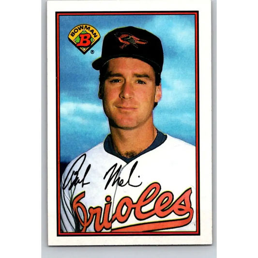 1989 Bowman #8 Bob Melvin NM-MT Baltimore Orioles Baseball Card Image 1