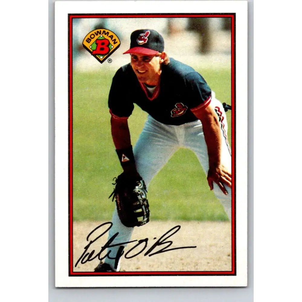 1989 Bowman #84 Pete O'Brien NM-MT Cleveland Indians Baseball Card Image 1