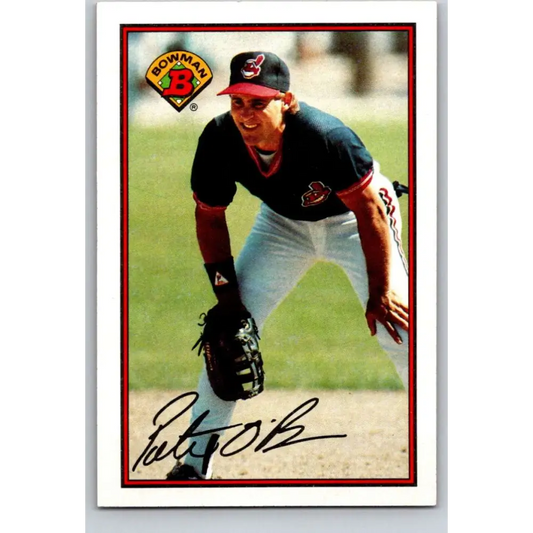 1989 Bowman #84 Pete O'Brien NM-MT Cleveland Indians Baseball Card Image 1
