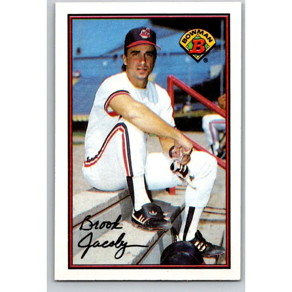 1989 Bowman #86 Brook Jacoby NM-MT Cleveland Indians Baseball Card Image 1