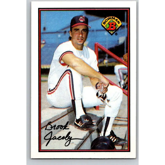 1989 Bowman #86 Brook Jacoby NM-MT Cleveland Indians Baseball Card Image 1