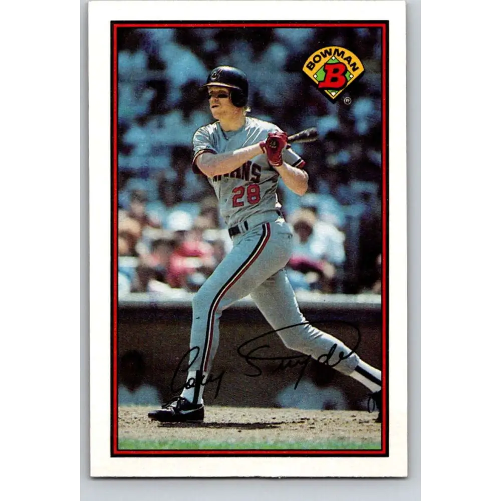 1989 Bowman #89 Cory Snyder NM-MT Cleveland Indians Baseball Card Image 1