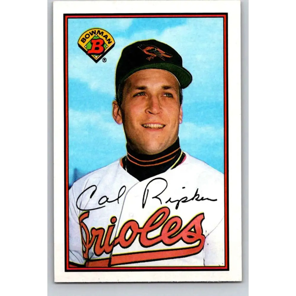 1989 Bowman #9 Cal Ripken Jr. NM-MT Baltimore Orioles Baseball Card Image 1