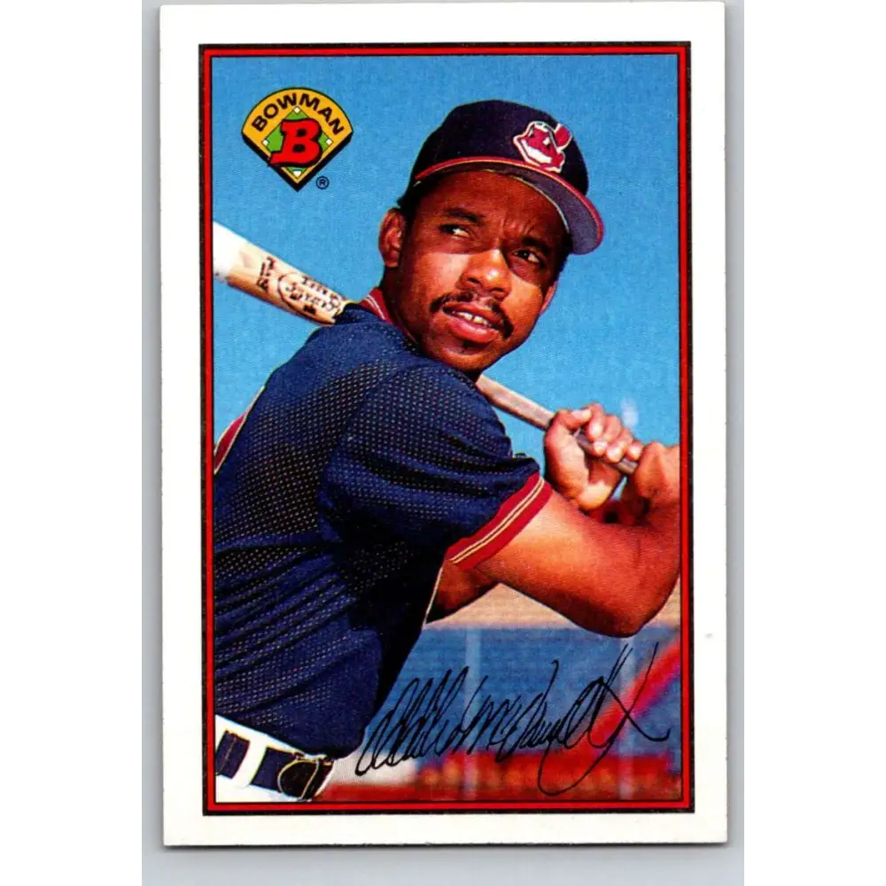 1989 Bowman #90 Oddibe McDowell NM-MT Cleveland Indians Baseball Card Image 1