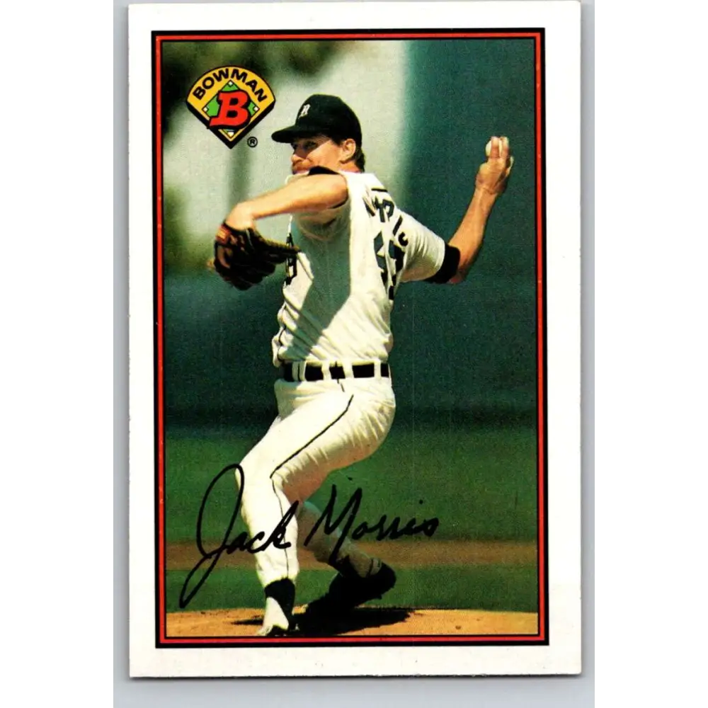 1989 Bowman #93 Jack Morris NM-MT Detroit Tigers Baseball Card Image 1