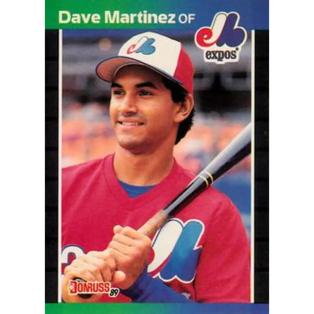 1989 Donruss #102 Dave Martinez NM-MT Montreal Expos Baseball Card Image 1