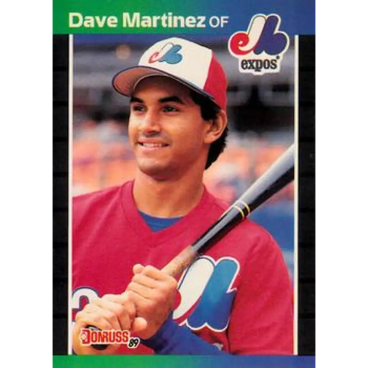 1989 Donruss #102 Dave Martinez NM-MT Montreal Expos Baseball Card Image 1