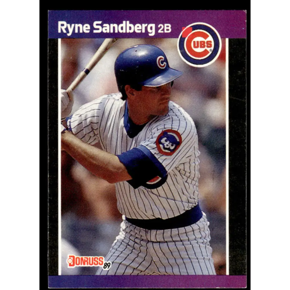 1989 Donruss #105 Ryne Sandberg EX Chicago Cubs Baseball Card Image 1