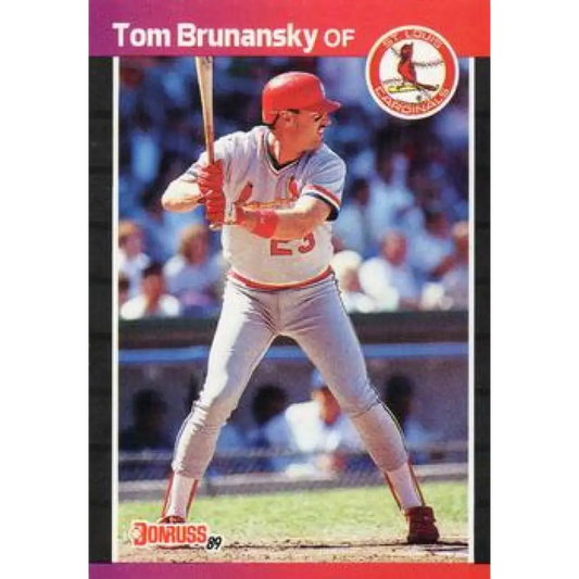 1989 Donruss #112 Tom Brunansky NM-MT St. Louis Cardinals Baseball Card Image 1