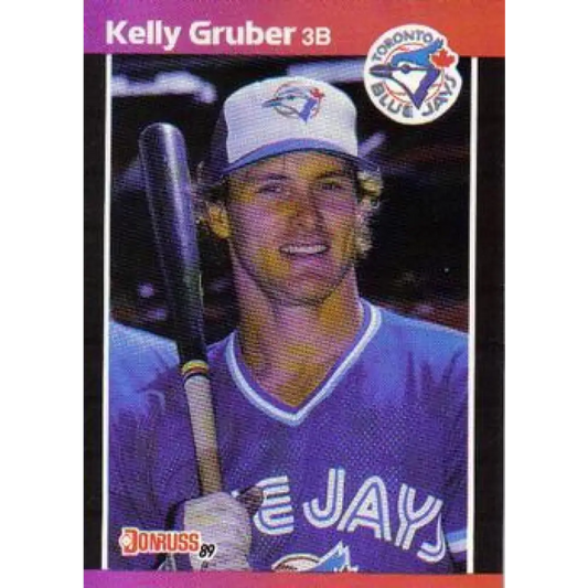 1989 Donruss #113 Kelly Gruber UER NM-MT Toronto Blue Jays Baseball Card Image 1