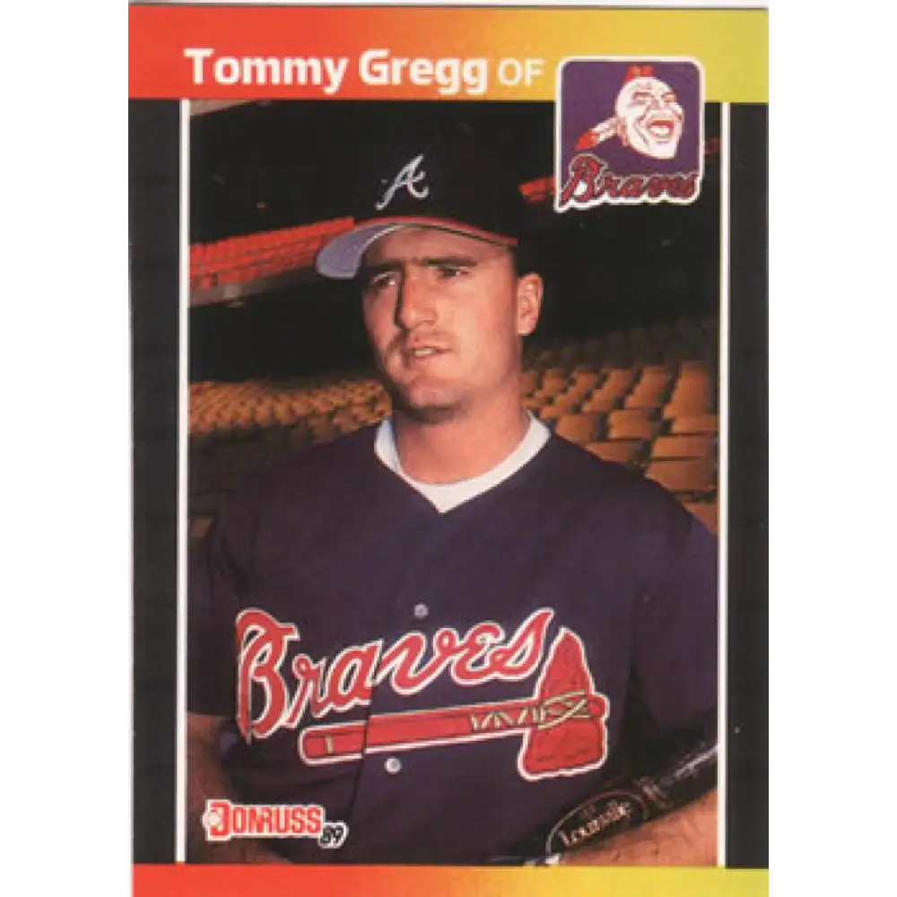 1989 Donruss #121 Tommy Gregg NM-MT Atlanta Braves Baseball Card Image 1