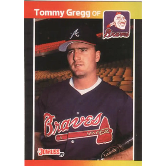 1989 Donruss #121 Tommy Gregg NM-MT Atlanta Braves Baseball Card Image 1