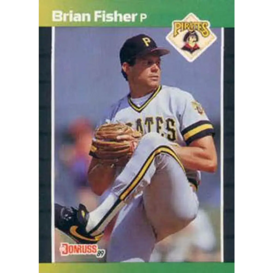 1989 Donruss #126 Brian Fisher NM-MT Pittsburgh Pirates Baseball Card Image 1