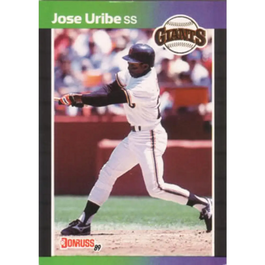 1989 Donruss #131 Jose Uribe NM-MT San Francisco Giants Baseball Card Image 1