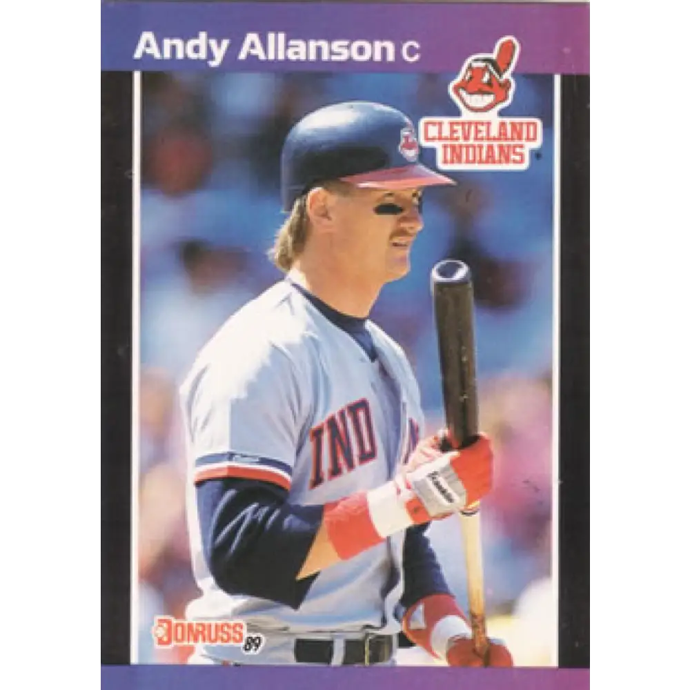 1989 Donruss #138 Andy Allanson NM-MT Cleveland Indians Baseball Card Image 1