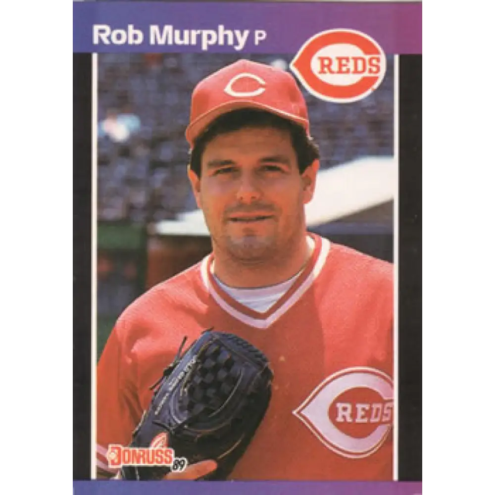 1989 Donruss #139 Rob Murphy NM-MT Cincinnati Reds Baseball Card Image 1