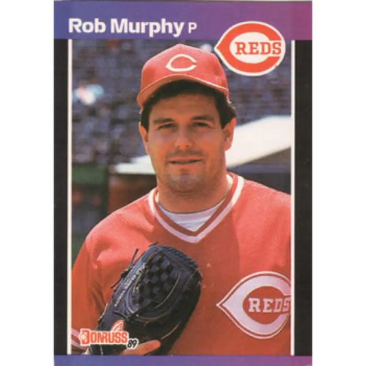 1989 Donruss #139 Rob Murphy NM-MT Cincinnati Reds Baseball Card Image 1