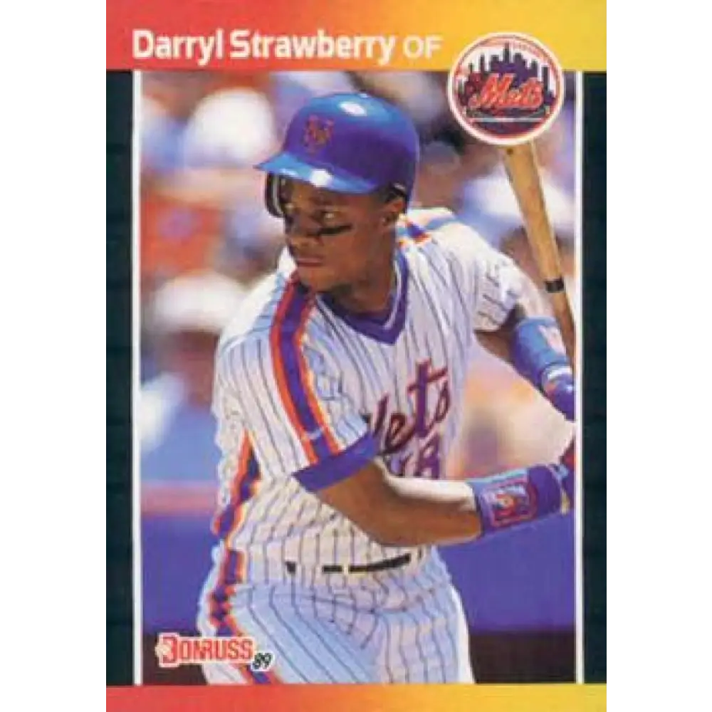 1989 Donruss #147 Darryl Strawberry NM-MT New York Mets Baseball Card Image 1