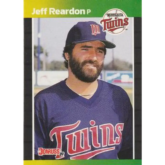 1989 Donruss #155 Jeff Reardon NM-MT Minnesota Twins Baseball Card Image 1