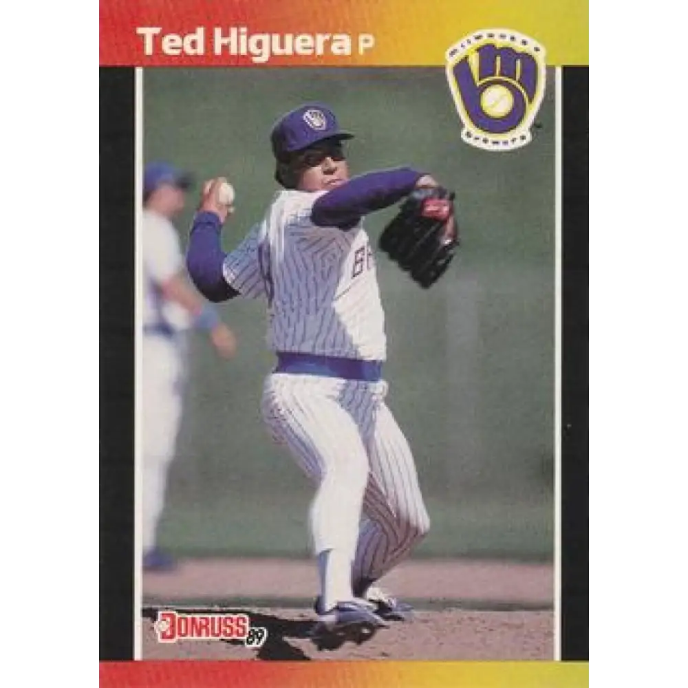1989 Donruss #175 Teddy Higuera NM-MT Milwaukee Brewers Baseball Card Image 1