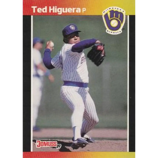 1989 Donruss #175 Teddy Higuera NM-MT Milwaukee Brewers Baseball Card Image 1