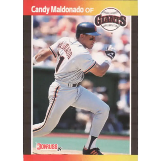 1989 Donruss #177 Candy Maldonado NM-MT San Francisco Giants Baseball Card Image 1