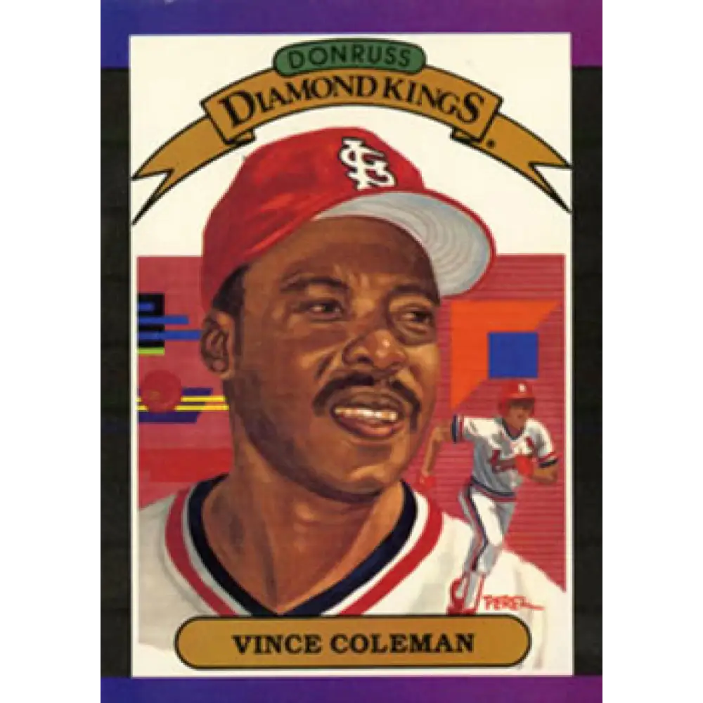 1989 Donruss #19 Vince Coleman DK DP NM-MT St. Louis Cardinals Baseball Card Image 1