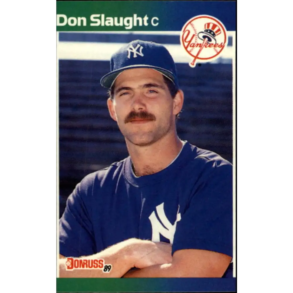 1989 Donruss #190 Don Slaught NM-MT New York Yankees Baseball Card Image 1