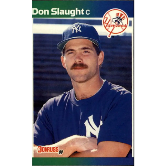 1989 Donruss #190 Don Slaught NM-MT New York Yankees Baseball Card Image 1