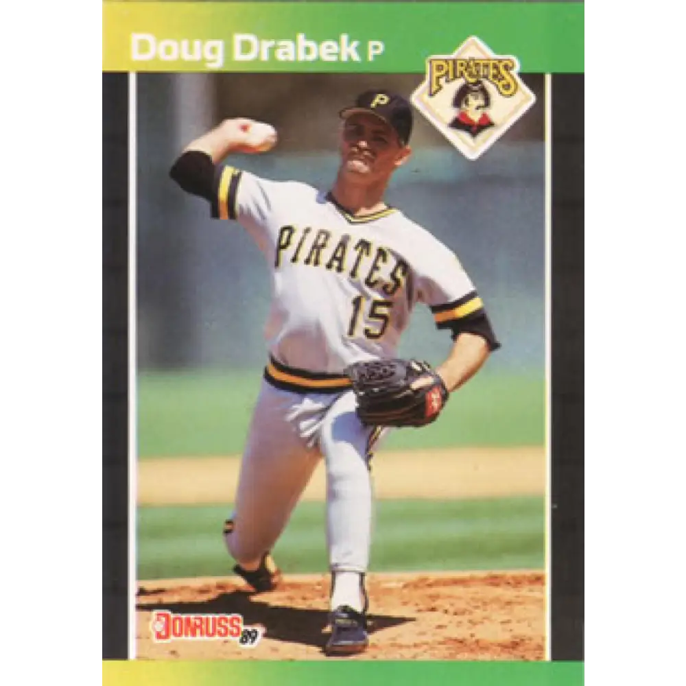 1989 Donruss #211 Doug Drabek NM-MT Pittsburgh Pirates Baseball Card Image 1