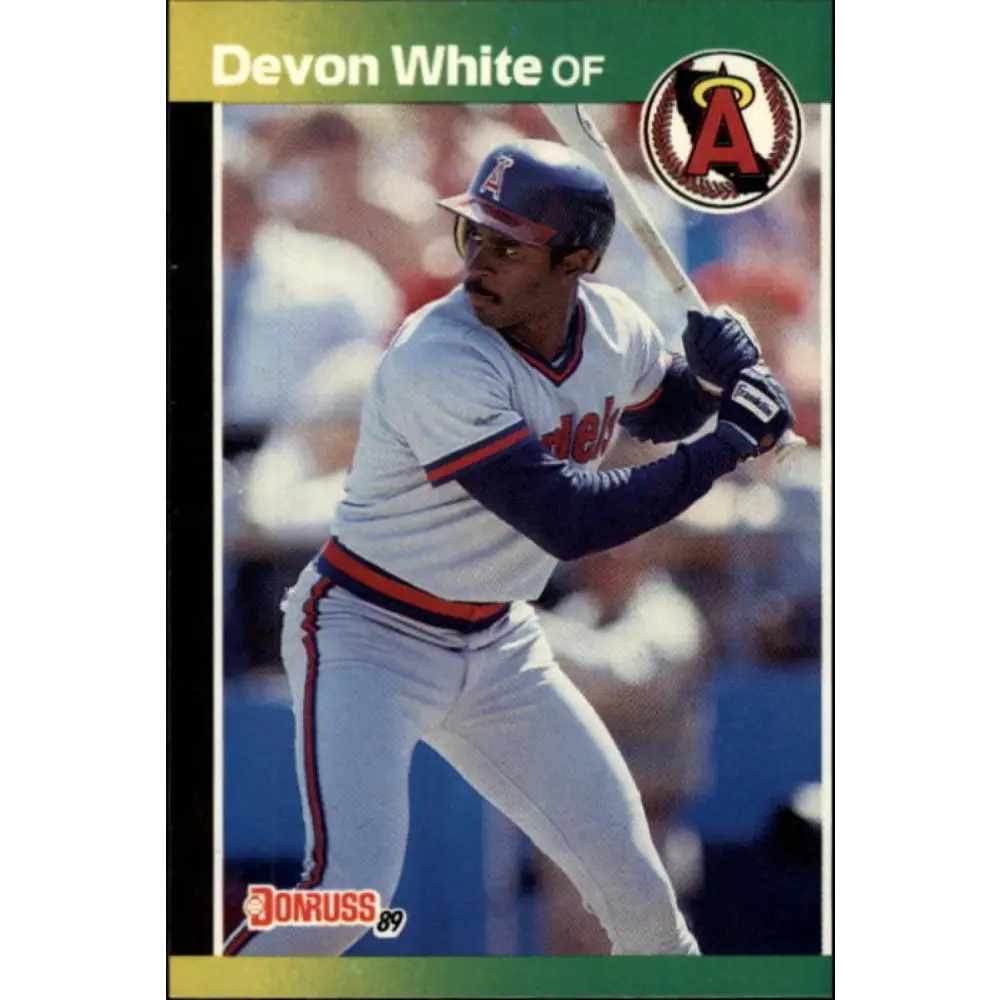 1989 Donruss #213 Devon White NM-MT California Angels Baseball Card Image 1