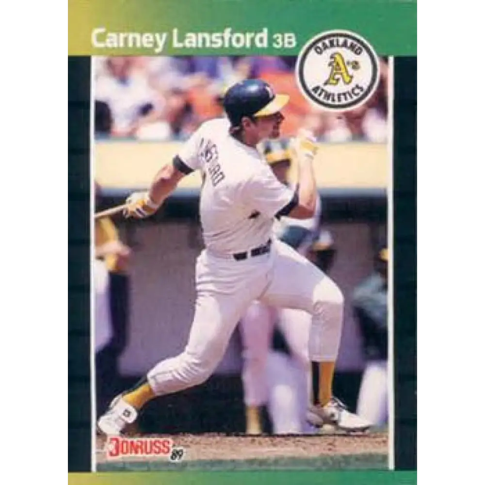 1989 Donruss #243 Carney Lansford NM-MT Oakland Athletics Baseball Card Image 1