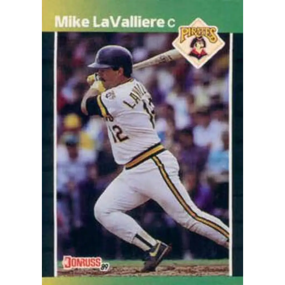 1989 Donruss #244 Mike LaValliere NM-MT Pittsburgh Pirates Baseball Card Image 1