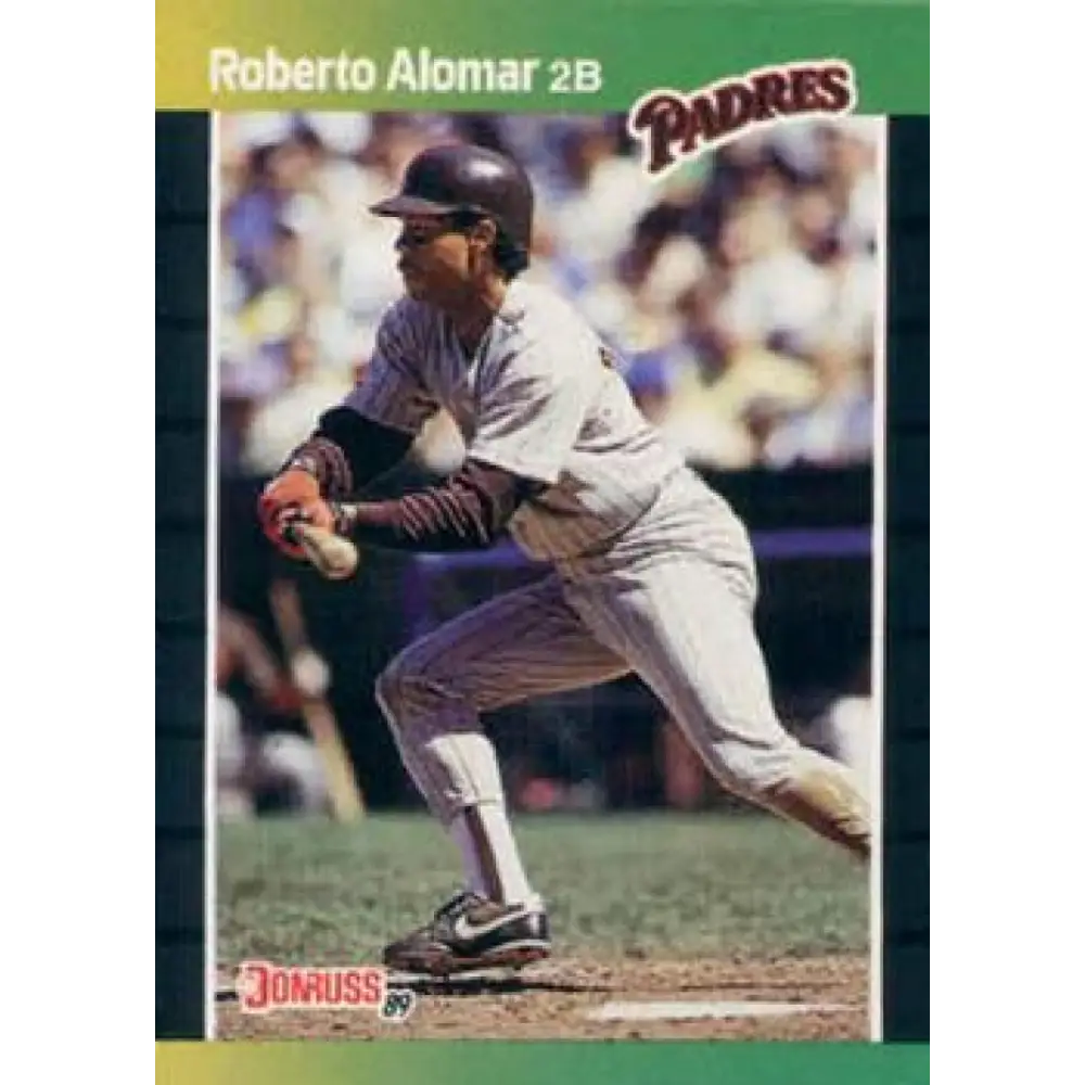 1989 Donruss #246 Roberto Alomar NM-MT San Diego Padres Baseball Card Image 1