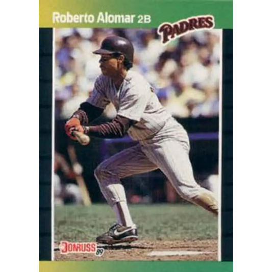 1989 Donruss #246 Roberto Alomar NM-MT San Diego Padres Baseball Card Image 1