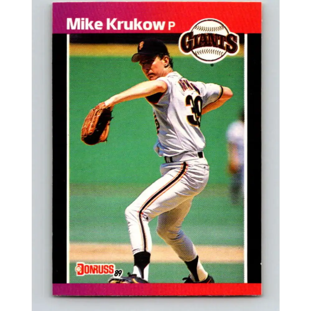 1989 Donruss #258 Mike Krukow NM-MT San Francisco Giants Baseball Card Image 1