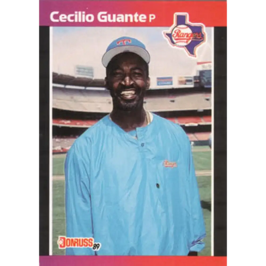 1989 Donruss #260 Cecilio Guante NM-MT Texas Rangers Baseball Card Image 1