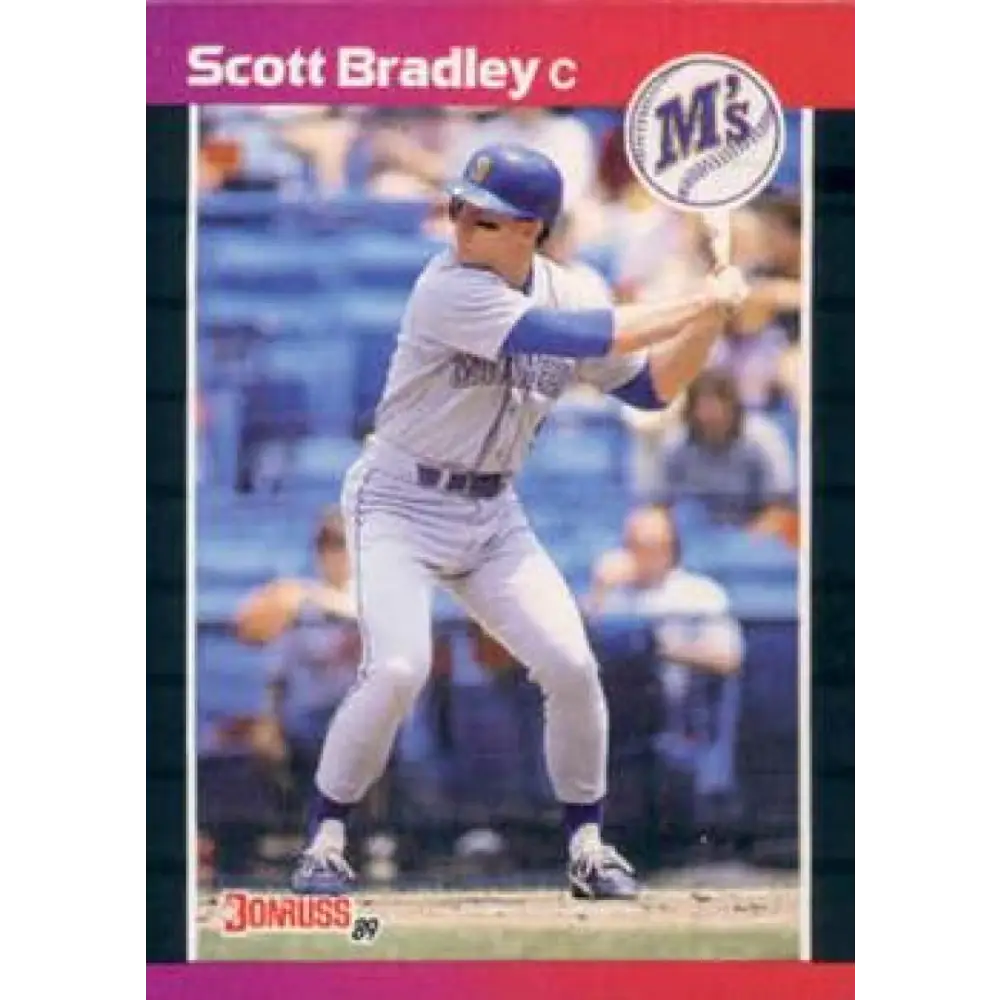 1989 Donruss #261 Scott Bradley NM-MT Seattle Mariners Baseball Card Image 1