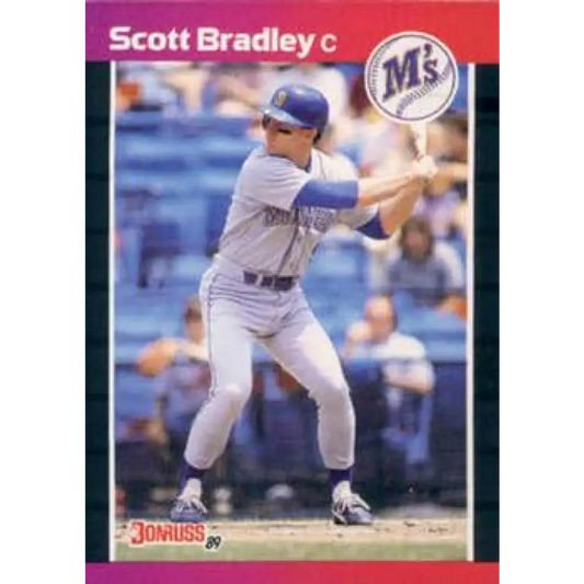 1989 Donruss #261 Scott Bradley NM-MT Seattle Mariners Baseball Card Image 1