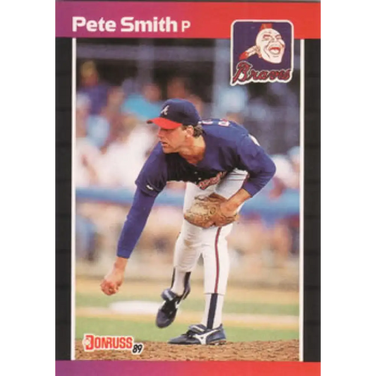 1989 Donruss #263 Pete Smith NM-MT Atlanta Braves Baseball Card Image 1