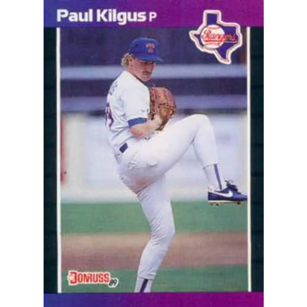 1989 Donruss #283 Paul Kilgus NM-MT Texas Rangers Baseball Card Image 1