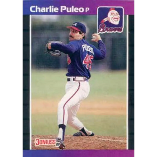 1989 Donruss #286 Charlie Puleo UER NM-MT Atlanta Braves Baseball Card Image 1