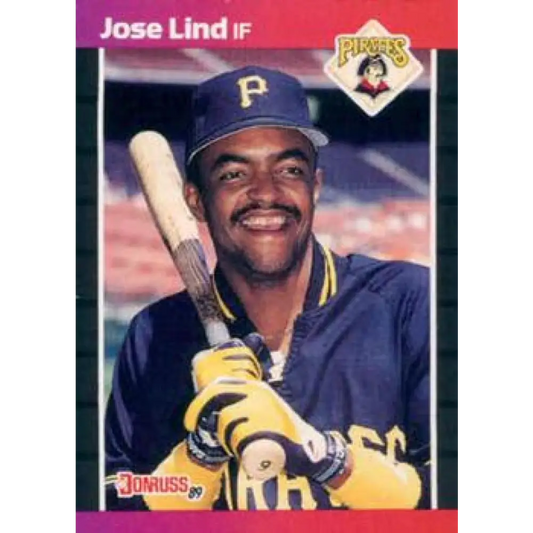 1989 Donruss #290 Jose Lind NM-MT Pittsburgh Pirates Baseball Card Image 1