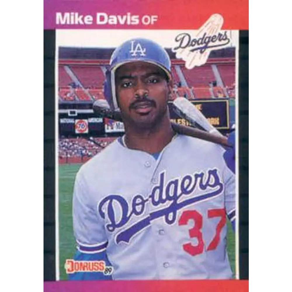 1989 Donruss #316 Mike Davis NM-MT Los Angeles Dodgers Baseball Card Image 1