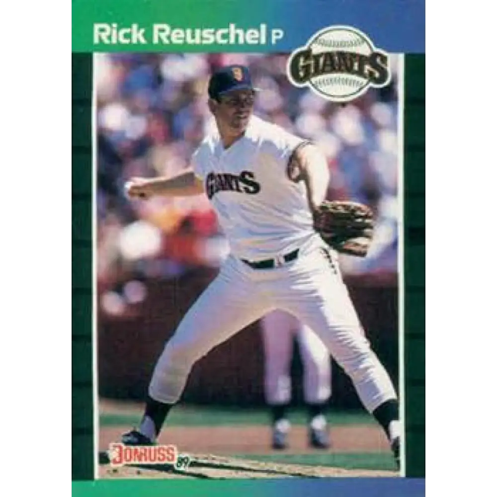 1989 Donruss #335 Rick Reuschel UER NM-MT San Francisco Giants Baseball Card Image 1