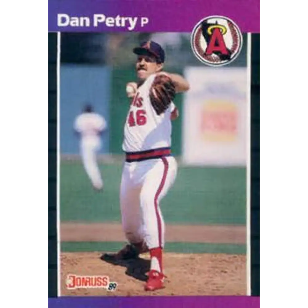 1989 Donruss #344 Dan Petry NM-MT California Angels Baseball Card Image 1