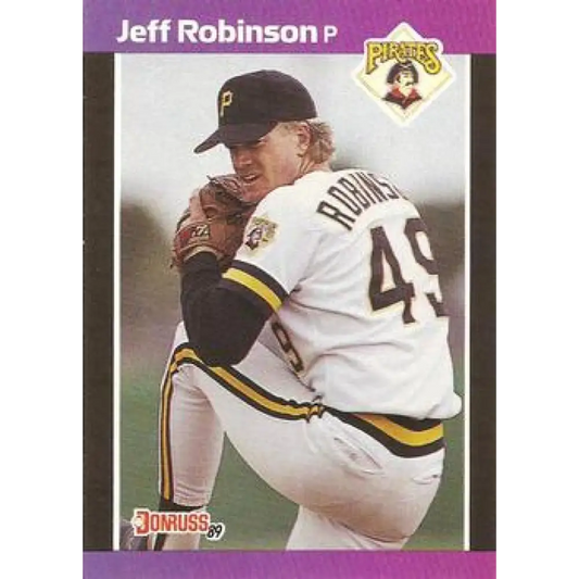 1989 Donruss #370 Jeff Robinson NM-MT Pittsburgh Pirates Baseball Card Image 1