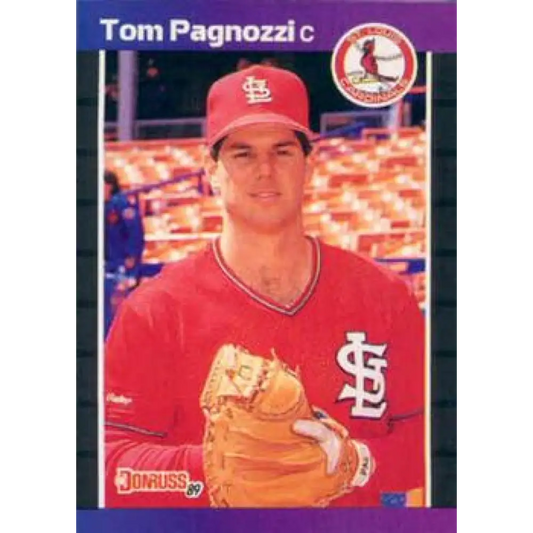 1989 Donruss #399 Tom Pagnozzi NM-MT St. Louis Cardinals Baseball Card Image 1